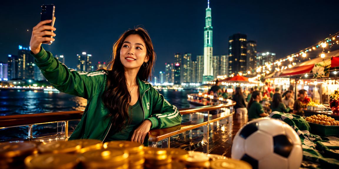 Người hâm mộ bóng đá xem trận đêm tại chợ đêm TP. Hồ Chí Minh