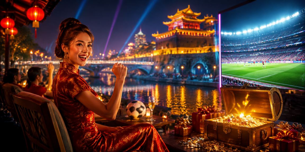 Khung cảnh đặt cược bóng đá buổi tối tại Huế với ánh đèn neon rực rỡ